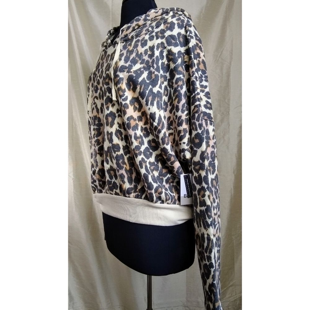 BP Leopard Print Cropped Hooded Sweatshirt - 2X - Picture 6 of 10